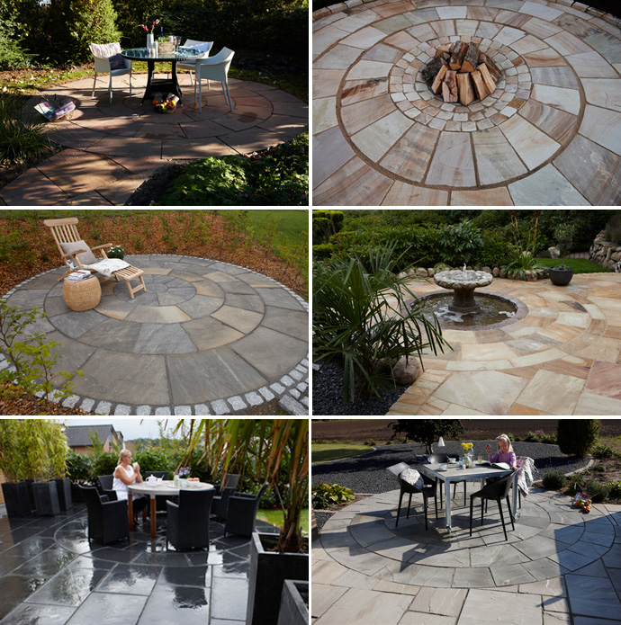 Smuk cirkelformet terrasse bygogbolig