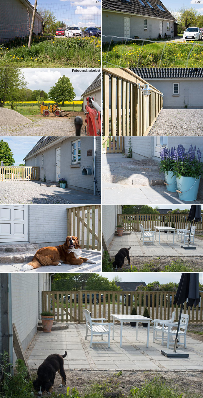 Omlægning af indkørsel og terrasse bygogbolig Flotte terrasser